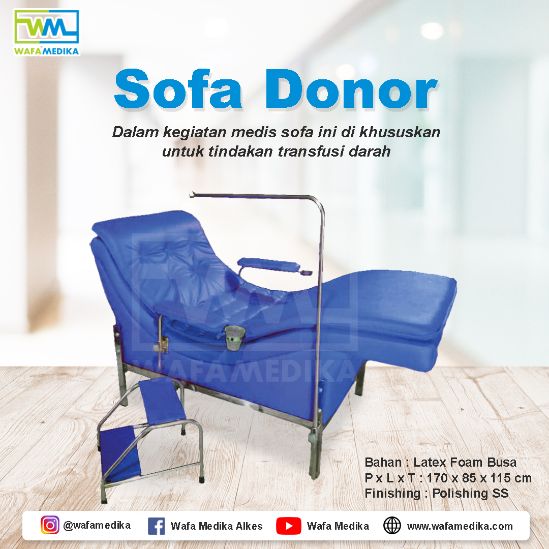 Kursi/Sofa Donor Darah PMI (Palang Merah Indonesia)