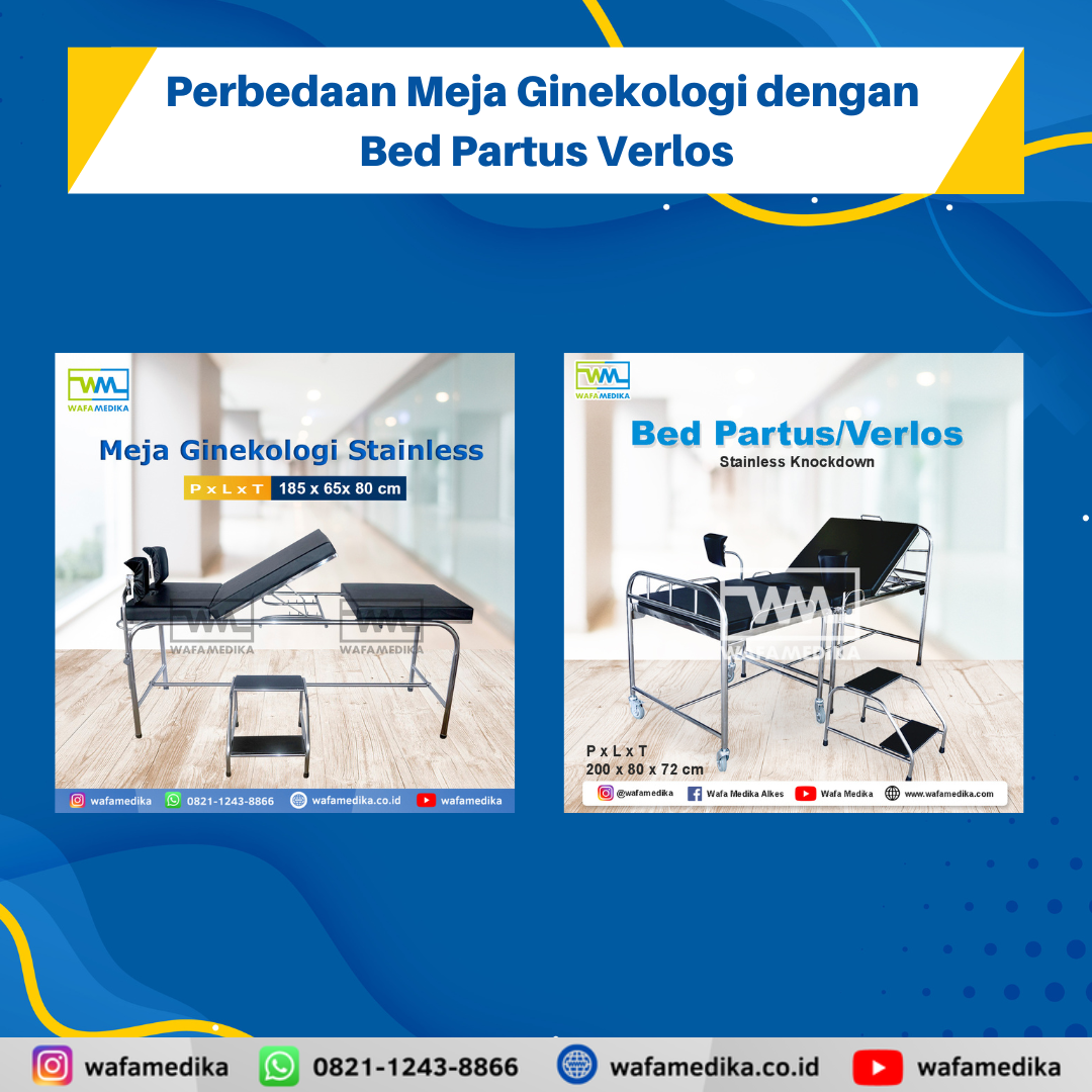 Sudah Tau Belum, ini loh perbedaan bed partus verlos dengan meja periksa ginekologi
