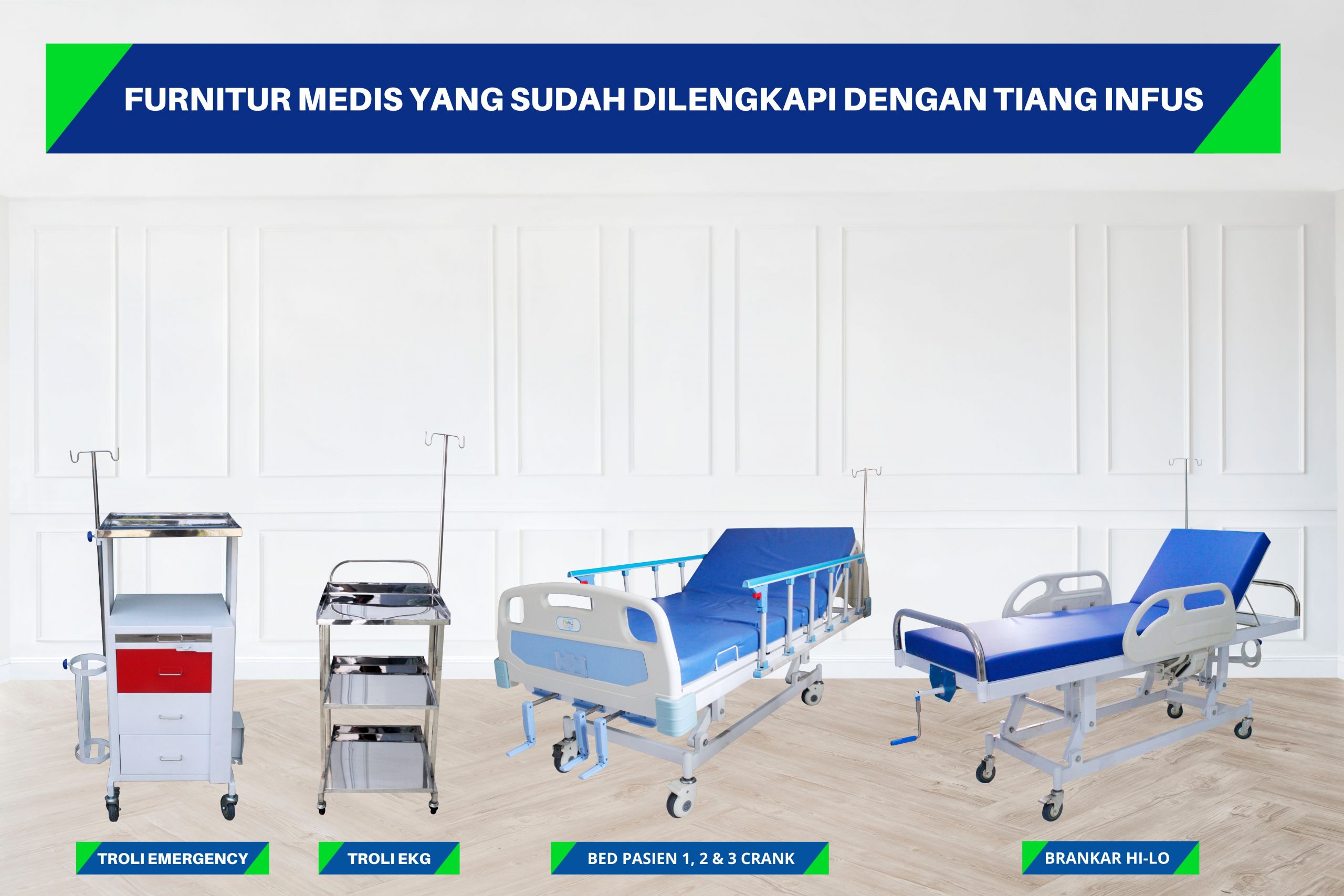Ini Dia, Furnitur Rumah Sakit Yang Sudah Dilengkapi Dengan Tiang Infus