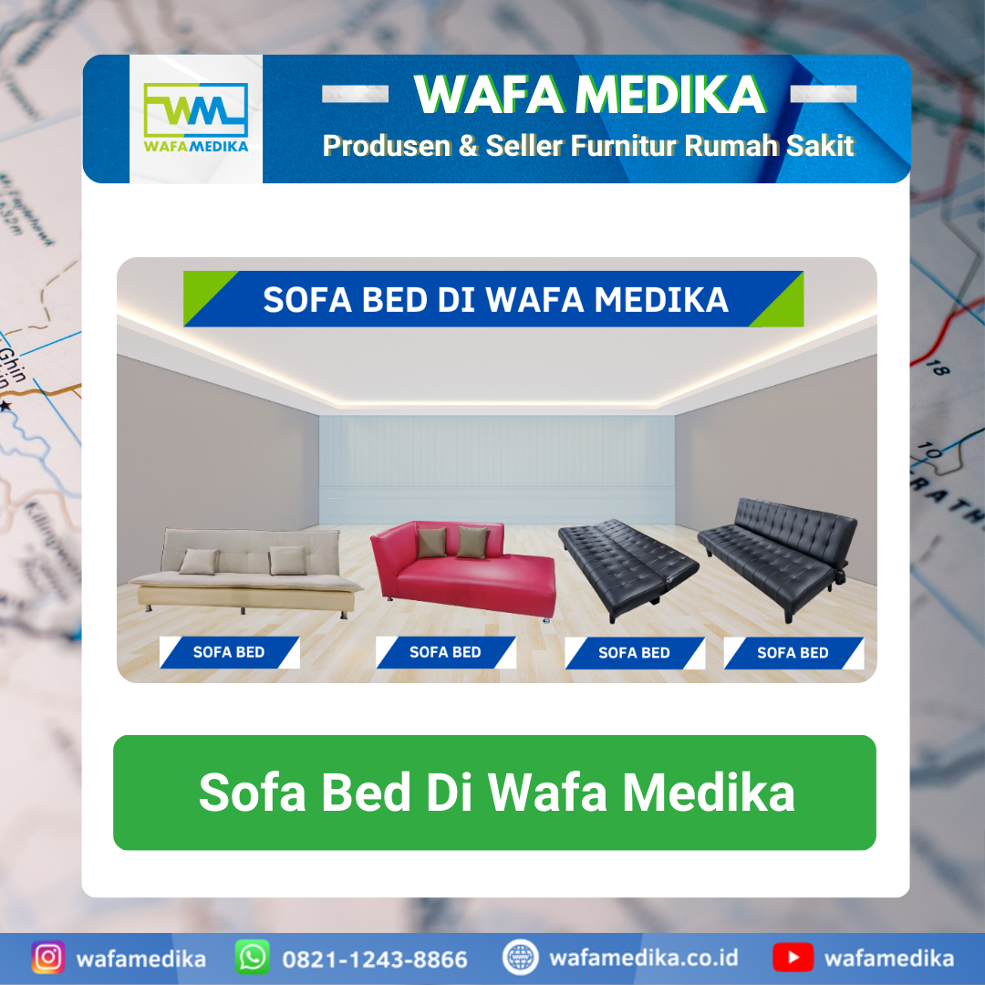 Sofabed untuk kenyamanan lebih di ruang perawatan pasien