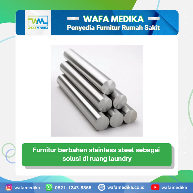 Furnitur berbahan stainless steel sebagai solusi di ruang laundry