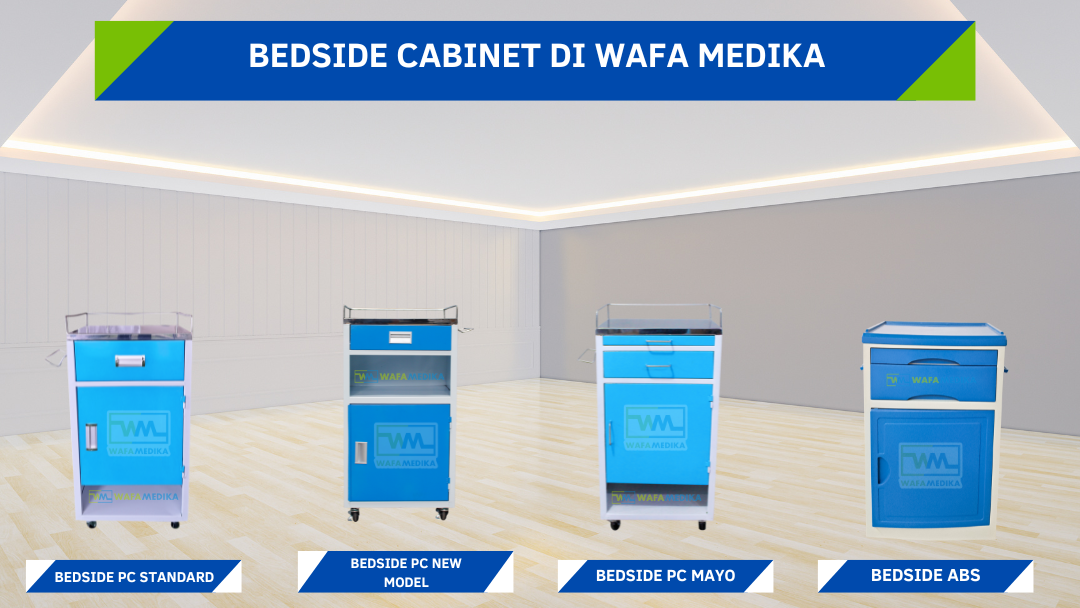 Ruang rawat lebih rapi dan efisien dengan bedside cabinet pasien