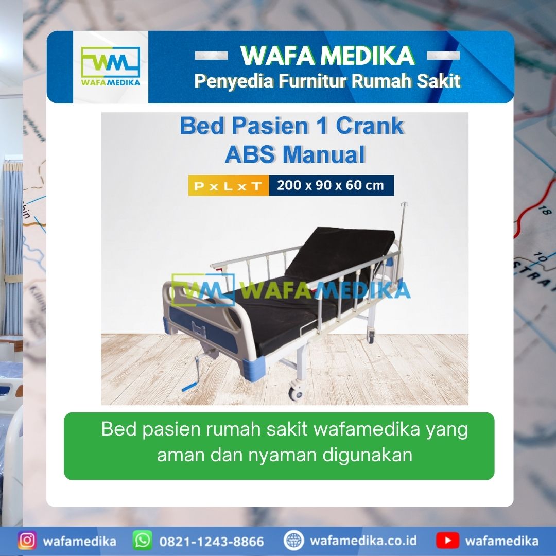 Bed pasien rumah sakit wafamedika yang aman dan nyaman digunakan